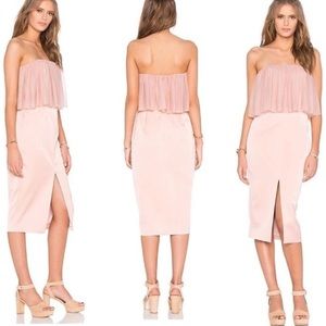 Reformation Keepsake the Label Blush Pink White Lies Dress XS NWT